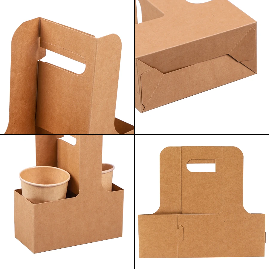 10/20Pcs Kraft Paper Take Out Bags for Flower Coffee Drinks with 2 Cup Holders, Two-in-One Assembly Converts to 4 Cup Holders, INS Popular Beverage Carrying Bags for Party Café Event Accessories 10/20Pcs Kraft Paper Take Out Bags for Flower Coffee Drinks with 2 Cup Holders, Two-in-One Assembly Converts to 4 Cup Holders, INS Popular Beverage Carrying Bags for Party Café Event Accessories
