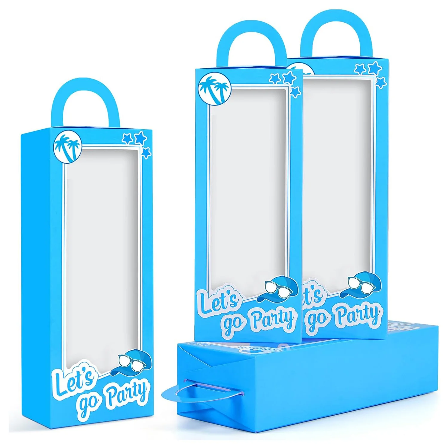 12PCS Blue Party Favor Boxes – Doll Gift Boxes for Candy, Goodie Bags, Baby Shower, Bachelorette, Bridal Shower, Wedding, Birthday Party Decorations and Return Gifts Supplies for Girls