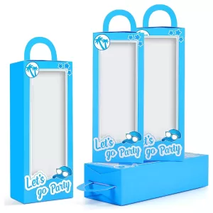 12PCS Blue Party Favor Boxes – Doll Gift Boxes for Candy, Goodie Bags, Baby Shower, Bachelorette, Bridal Shower, Wedding, Birthday Party Decorations and Return Gifts Supplies for Girls