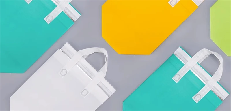 10/25pcs Non-Woven Takeaway Bags, Custom Logo Lunch Bags, Reusable Food Packaging Tote Bags, Insulated Thermal Bags to Keep Food Hot or Cold, Ideal for Takeout, Delivery, and Catering 7