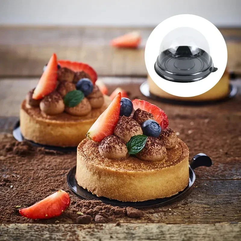 50pcs Mini Muffin Cake Box Container Trays Transparent Mooncake Dome Pastry Baking Packaging Box for Wedding Party Dessert Supplies Gift Favor Party Accessories - 图片 6