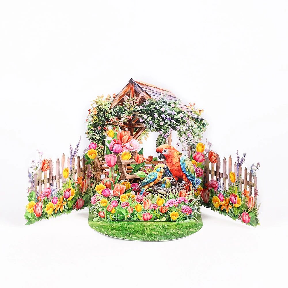 Floral 3D Pop Up Greeting Card with Envelope – Pink Rose Garden Design for Birthday, Mother’s Day, Valentine’s, Anniversary, Romantic Blessing Gift for Mom, Wife, Girlfriend, Friends, Special Occasions - 图片 10