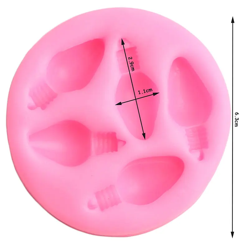 3D Light Bulb Silicone Mold – DIY Chocolate, Fondant, Candy, Cupcake, Resin, Soap, Polymer Clay Mould for Cake Decorating, Baking, Sugarcraft, Party Desserts, and Creative DIY Crafts