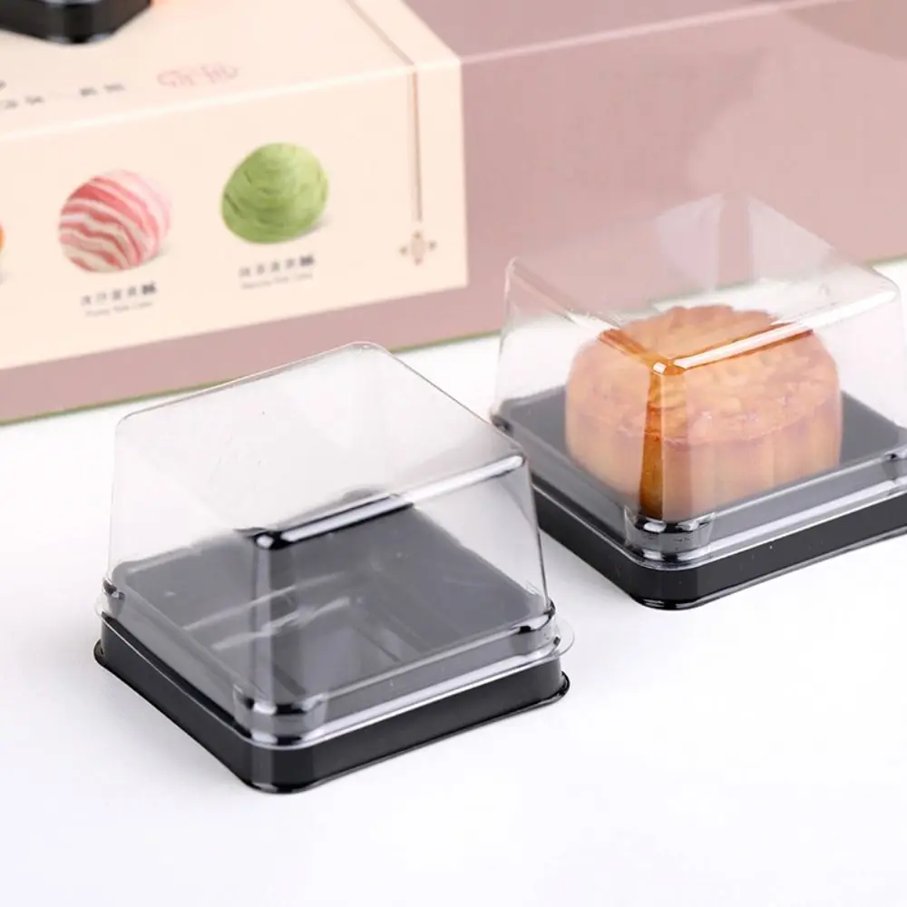 50Pcs Clear Mini Cupcake Boxes Dome Lid Plastic Dessert Holders Transparent Baking Containers Wedding Birthday Party Supplies Cake Display Packaging Accessories - 图片 7