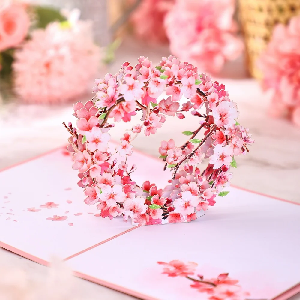 Floral 3D Pop Up Greeting Card with Envelope – Pink Rose Garden Design for Birthday, Mother’s Day, Valentine’s, Anniversary, Romantic Blessing Gift for Mom, Wife, Girlfriend, Friends, Special Occasions - 图片 19