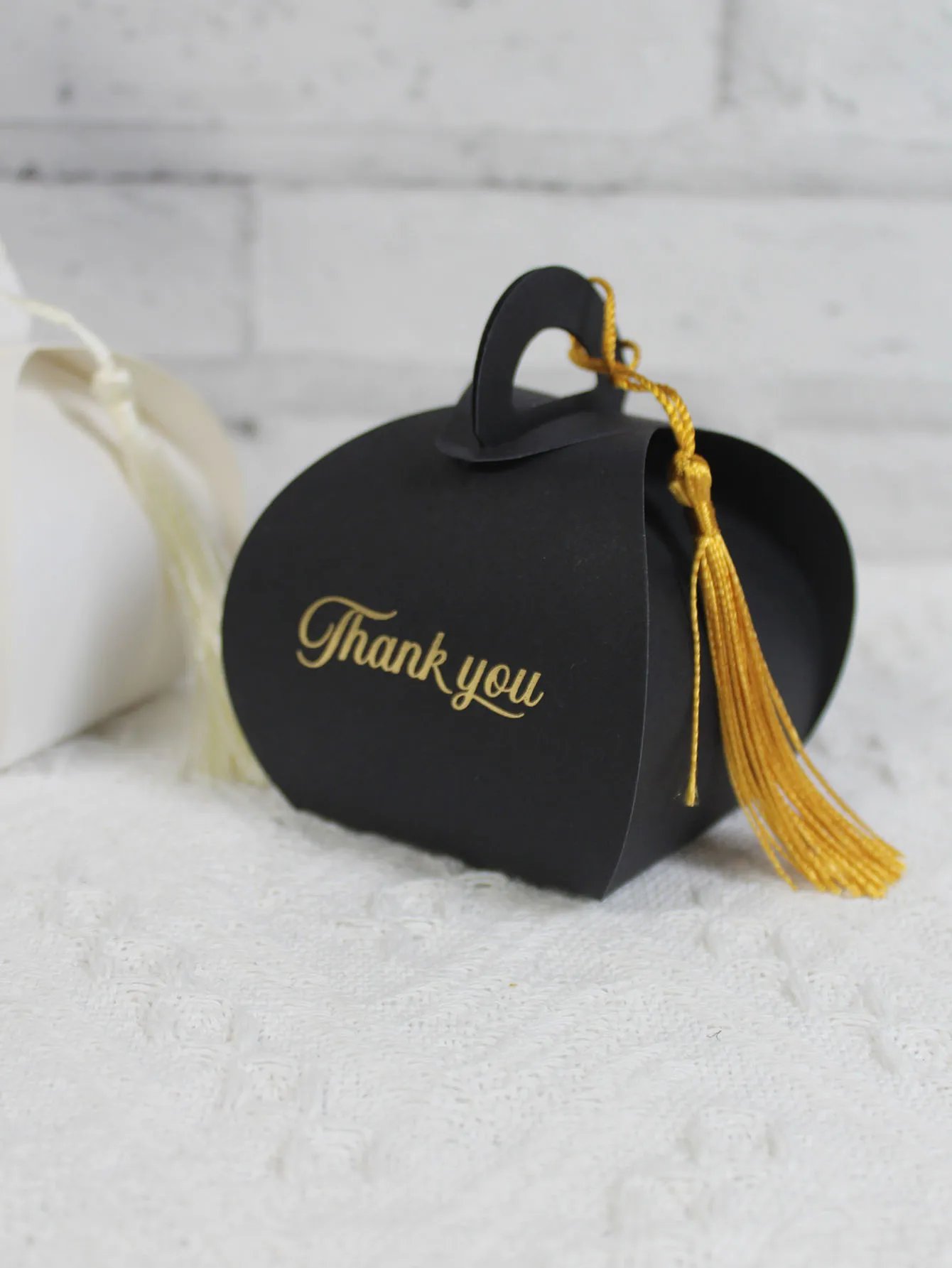 Elegant Tassel Bread Boxes Thank You Gift - Baby Shower Wedding Favors Chocolate Candy Boxes - Decorative Paper Party Favor Packaging Boxes for Special Occasions and Events