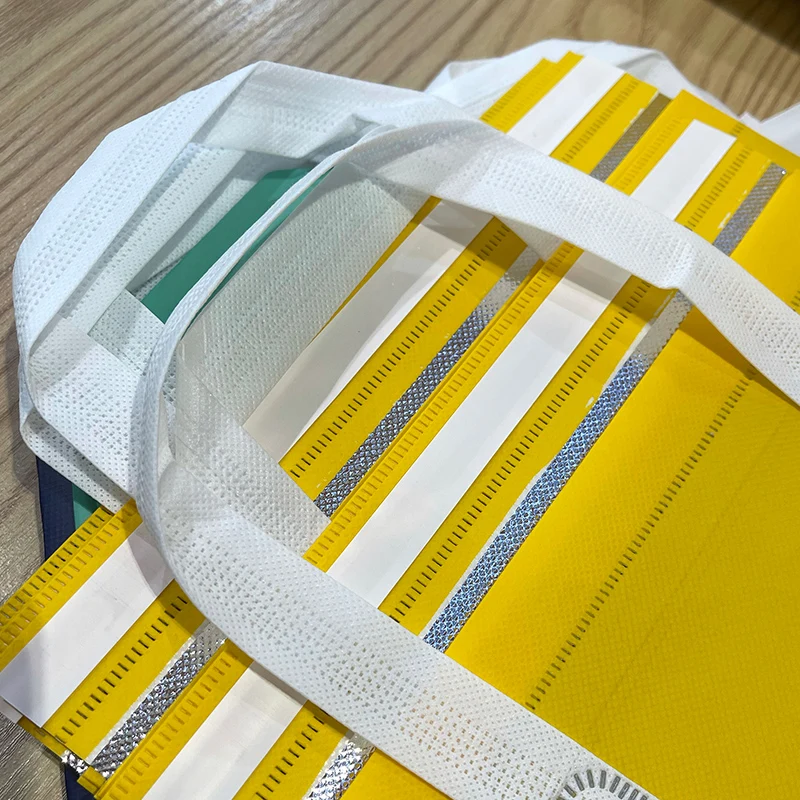 Disposable Aluminum Foil Thermal Bag – Handheld Non-Woven Food Carrier for Cakes, Desserts, and Beverages, Insulated Cold and Hot Preservation Bag for Commercial Catering, Takeaway, and Party Use - 图片 2