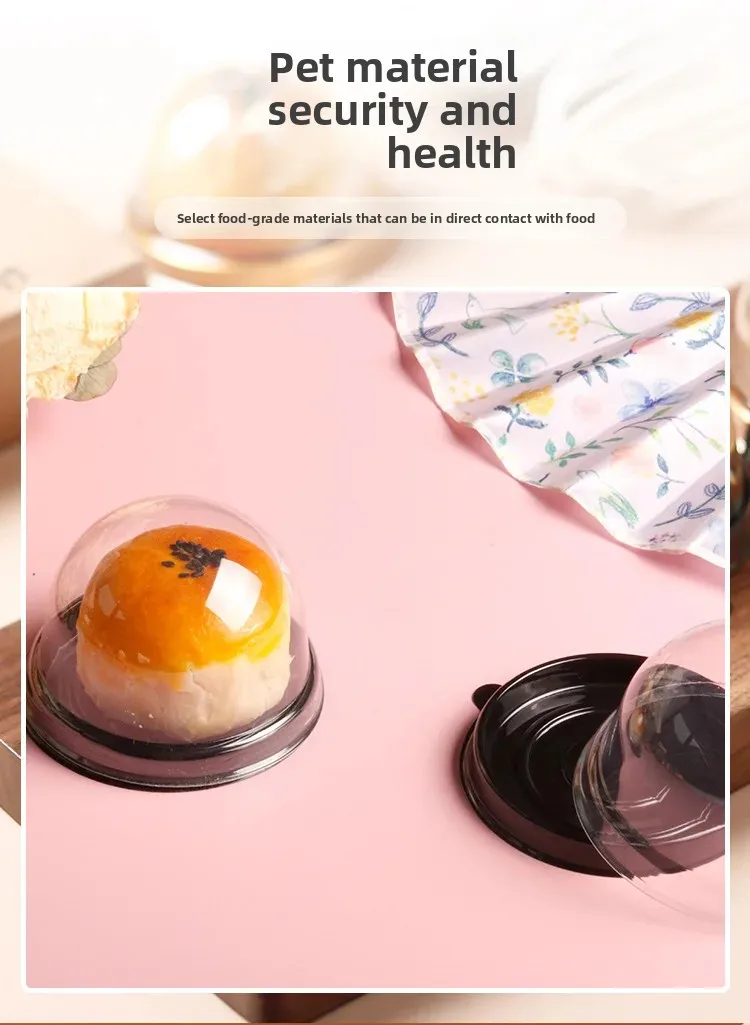 50pcs Clear Cake Boxes Mini Dessert Display Containers Cupcake Pastry Dome Lids Airtight Baking Packaging Boxes for Wedding Party Favor Gift Pastry Storage Catering Supplies