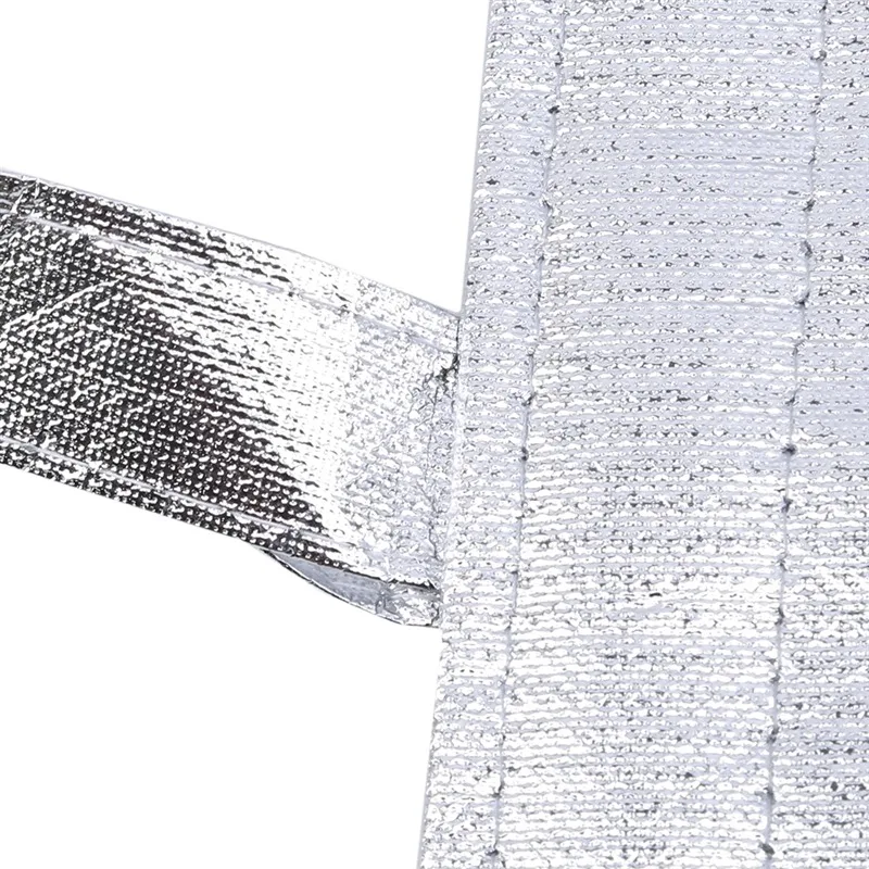 1Pc Silver Insulated Thermal Cooler Bag – Large Square Aluminum Foil Lunch Tote for Cakes, Sandwiches, Drinks, Coffee, and Fresh Food Storage, Portable Reusable Cooler Bag for Office, Picnic, and Delivery 8