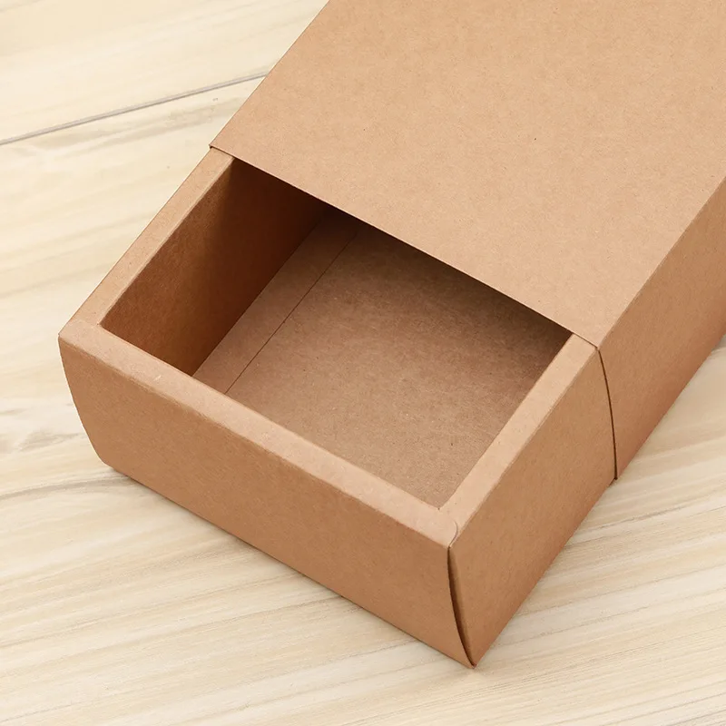 10pcs Kraft Paper Gift Boxes with Clear PVC Window, Exquisite Drawer Packaging for Wedding Birthday Party Cookies Candy Cake Display, DIY Dessert Favor Storage Containers Elegant Gift Presentation - 图片 7