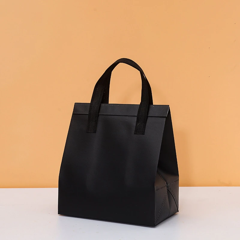 10pcs Non-Woven Insulated Tote Bags – Reusable Thermal Cooler Pouches for Food, Cake, Drinks, and Lunch, Portable Delivery and Takeaway Bags with Handles, Eco-Friendly Storage for Office, School, and Picnic - 图片 9