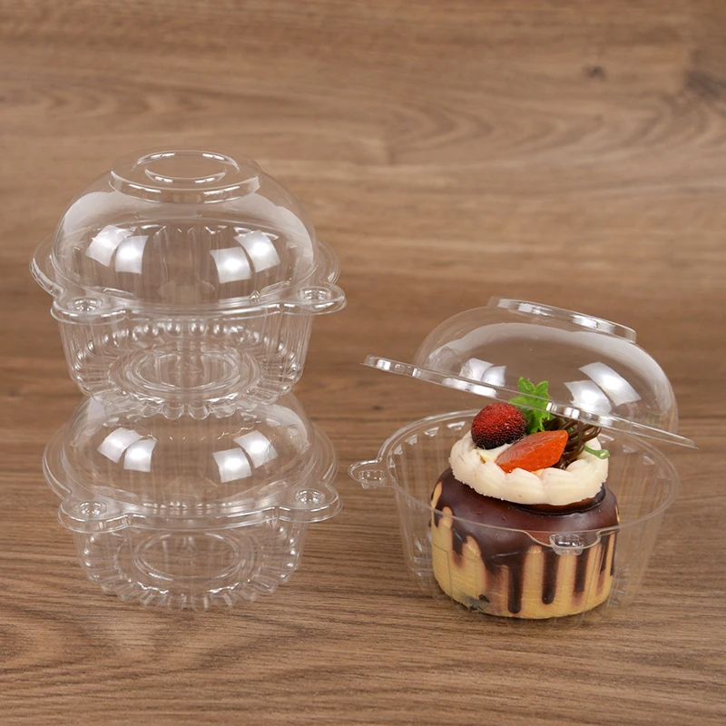 10/50Pcs Clear Cupcake Packaging Boxes, Dessert Donut Muffin Cake Container Holders with Lids, Transparent Pastry Display Containers for Wedding Birthday Party Christmas Holiday Event Supplies - 图片 6