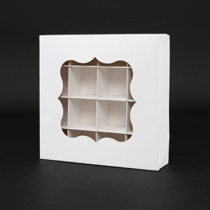 5pcs Mini Cupcake and Pastry Chocolate Paper Boxes in White and Pink, Handmade Dessert Packaging for Birthday Wedding Party, Small Gift Favor Containers Elegant Display