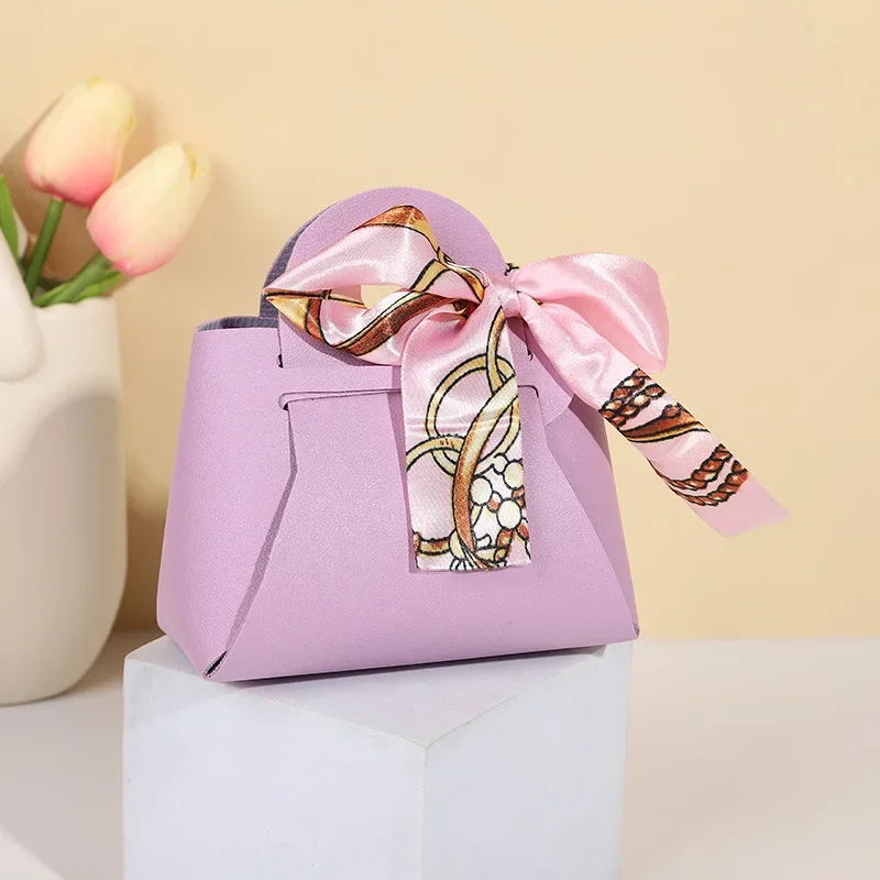 40pcs Leather Candy Gift Bags with Ribbon – Pink & Blue Wedding Favors, Baby Shower Guest Packaging Pouches, Luxury Party Gift Boxes for Candy, Chocolate, Cookies, Jewelry, and Special Event Distributions - 图片 9