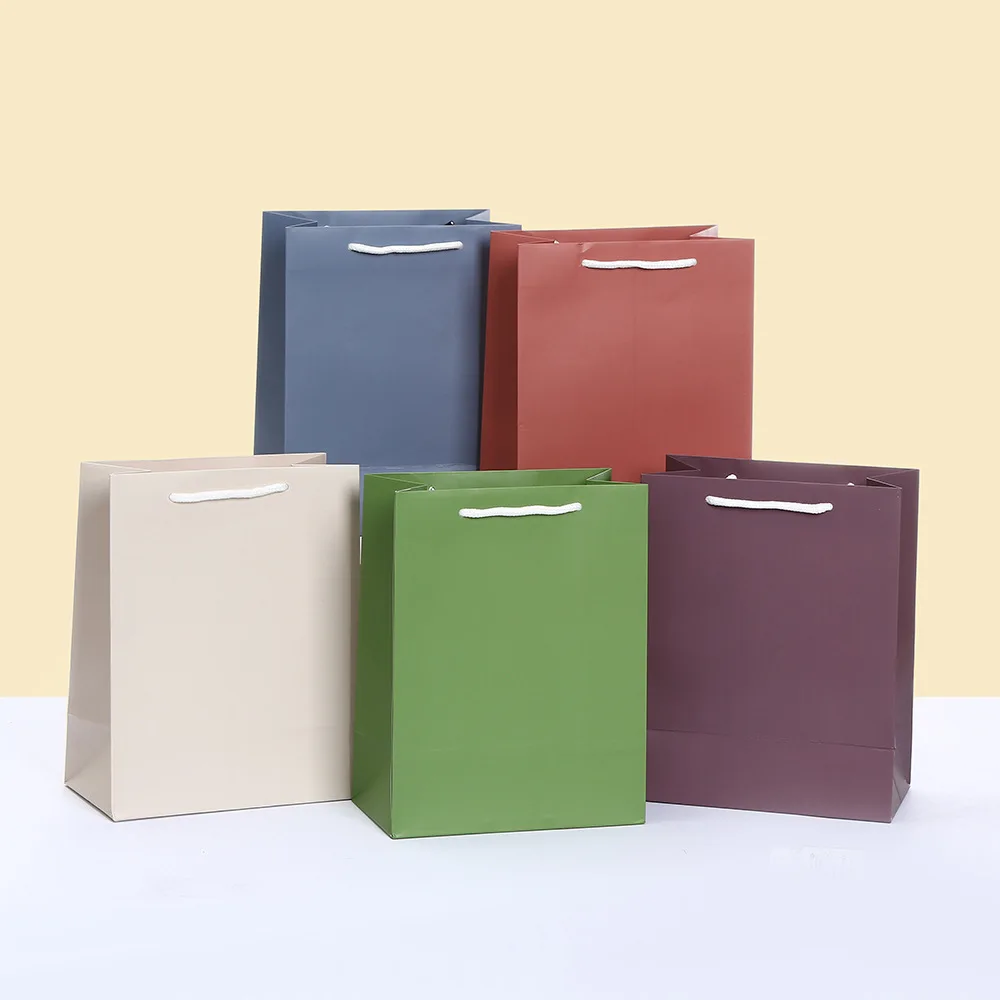 Colorful Paper Gift Bags – Shopping and Party Favor Bags with Rope Handles for Birthday, Wedding, Baby Shower, Retail Packaging, and Special Occasions, Versatile Gift Bag Set