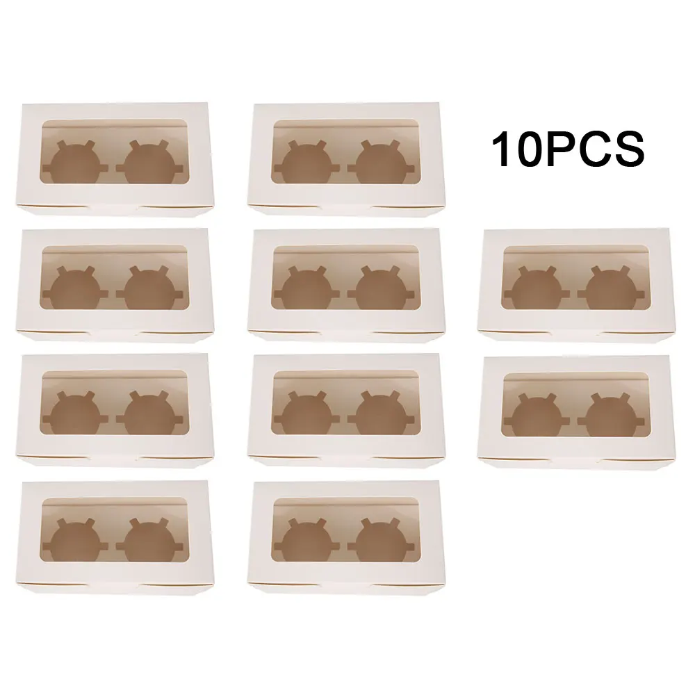Cupcake Boxes with Inserts, Clear Window Cake Boxes, Cupcake Carrier with 2/4/6 Holes, Muffin Boxes for Holidays, Birthday Parties, Wedding Desserts, Pastry Packaging, Portable Cake Holder for Home and Bakery Use - 图片 8