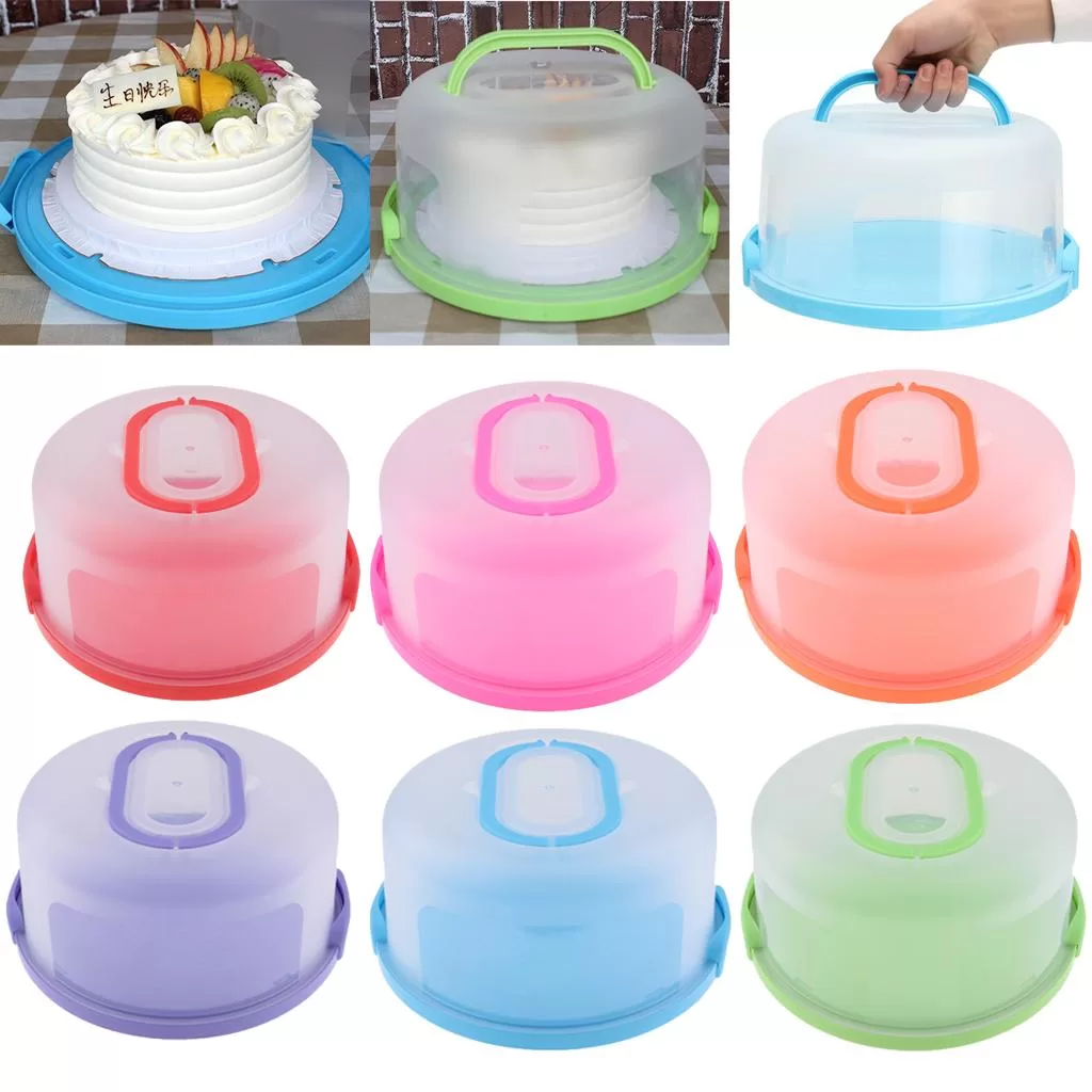 Clear Plastic Cupcake Cake Muffin Case Holder Container Box With Dome Cover Portable Cake Carrier Plastic Cupcake Container
