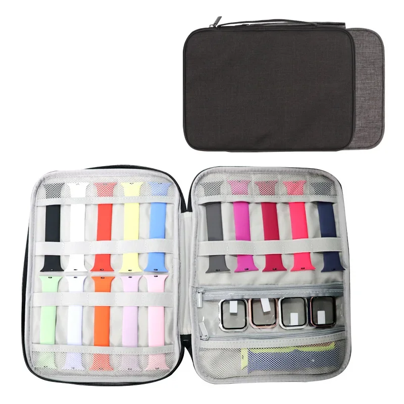 Travel Watchband Organizer | For Apple Watch Watchband Storage Box, Multifunction Travel Strap Organizer Case, Portable Ant Cloth Watch Strap Pouch, Compact Watchband Holder for Smartwatch Accessories Packaging - 图片 10