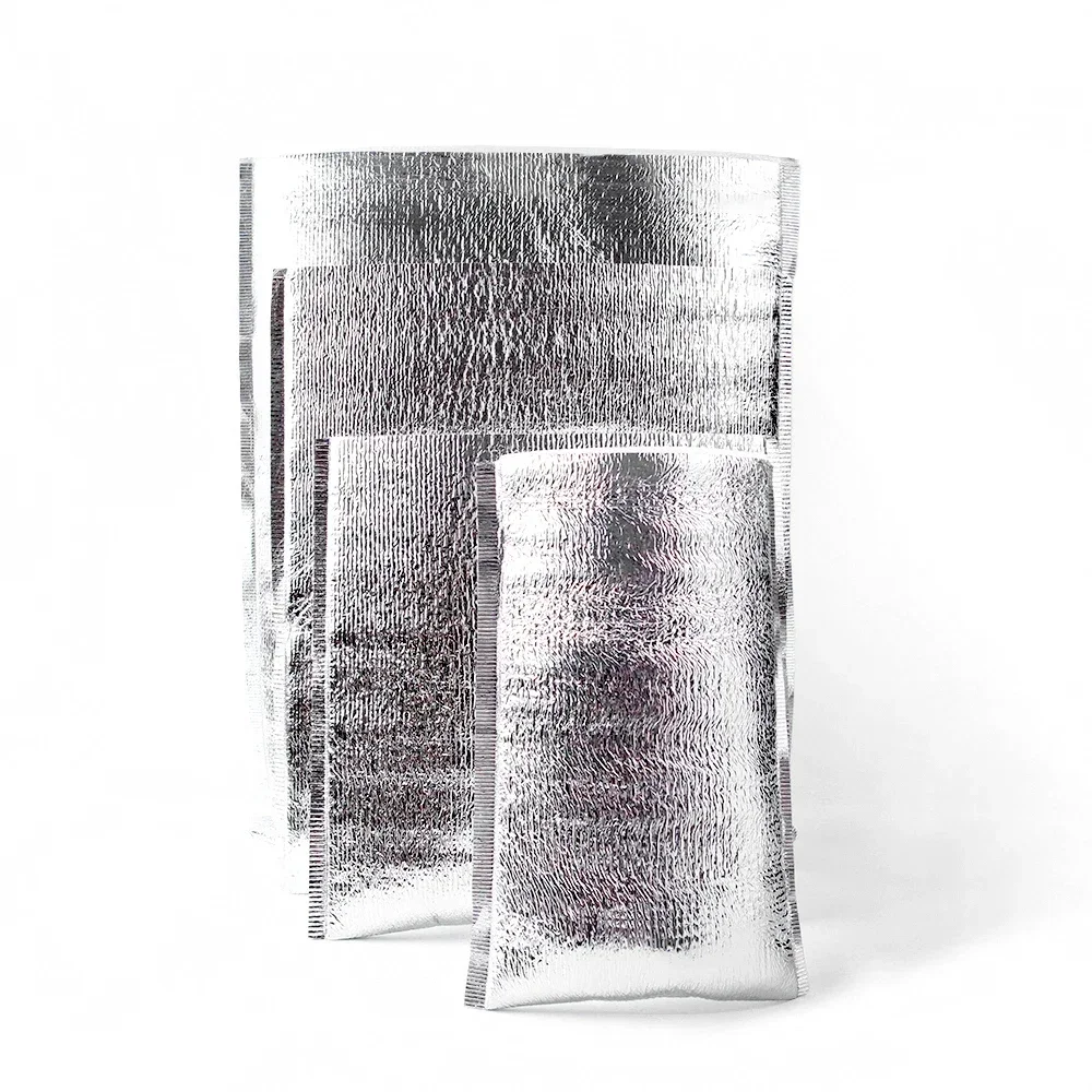 50pcs Aluminum Foil Insulated Bags – Reusable Thermal Cooler Pouches for Food, Lunch, S... - SKU AFB01539 - UGI Packaging