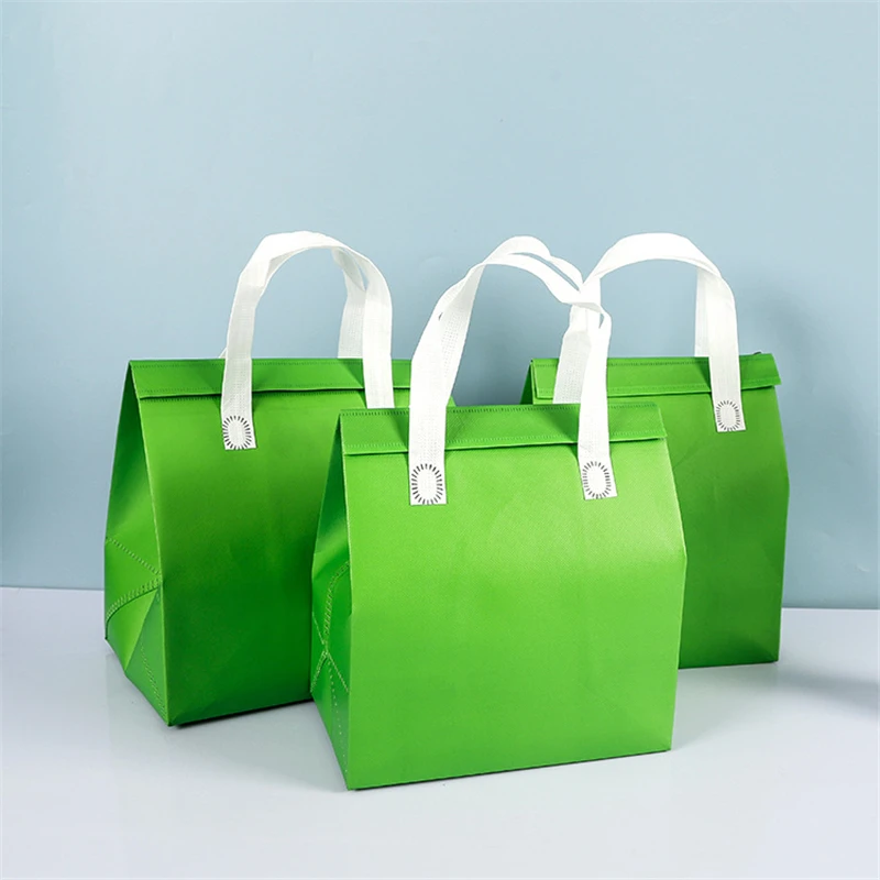 Waterproof Takeaway Thermal Insulated Bag – Reusable Cooler Tote for Food and Beverage Delivery, Ice Pack Compatible, Square Lunch Bag for Picnic, Restaurant, Work, School, Portable Meal Storage Carrier - 图片 2