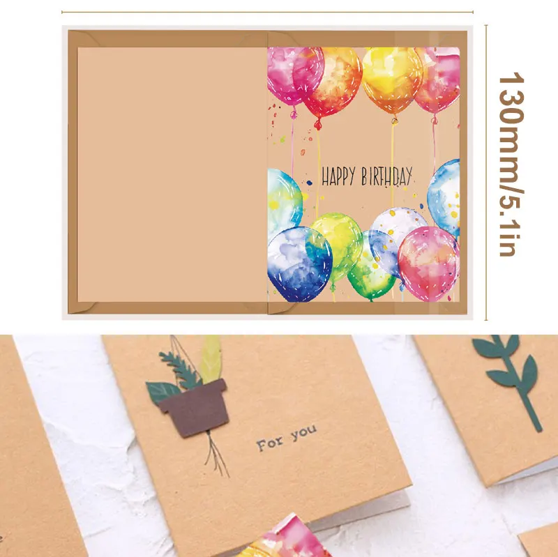 DIY Cartoon Birthday Greeting Card Set with Envelopes and Stickers – Fun and Creative Card Kit for Kids, Family, and Friends, Perfect Gift for Birthdays, Parties, and Personalized Messages