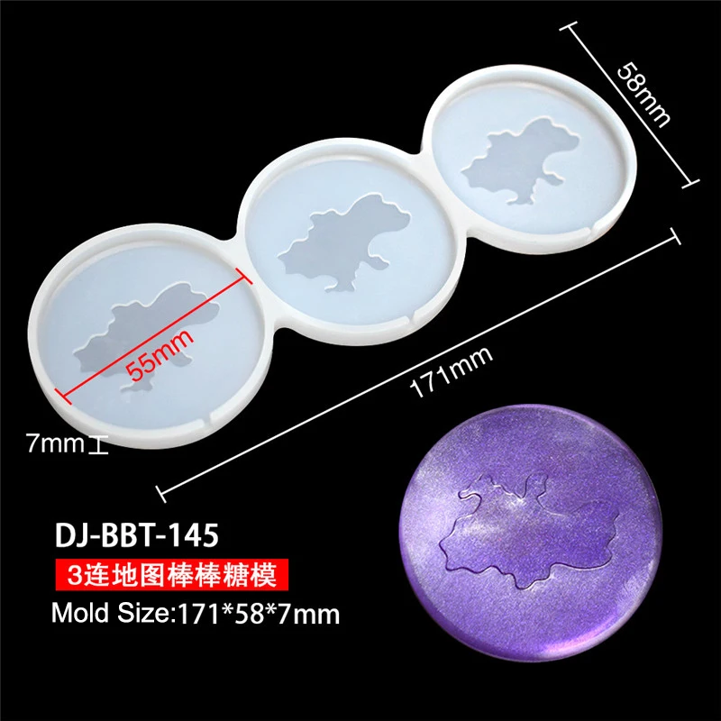 Leaf Flower Heart Bear Shape Silicone Lollipop Mold Round Chocolate Candy Cheese Baking Mould Fondant Cake Decorating Tools Dessert Cupcake Topper Tray Kitchen Pastry DIY Baking Accessories 19