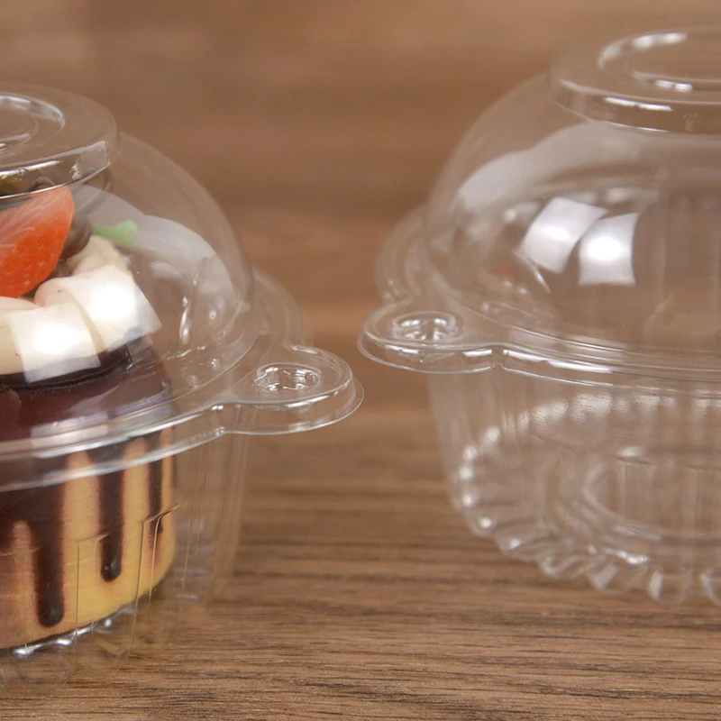 10/50Pcs Clear Cupcake Packaging Boxes, Dessert Donut Muffin Cake Container Holders with Lids, Transparent Pastry Display Containers for Wedding Birthday Party Christmas Holiday Event Supplies 8