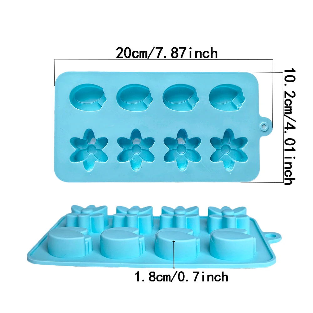 1Pc 8-Hole 2 Types Flower-Shaped Silicone Chocolate Candy Mold – DIY Pudding, Cookie, Fondant, Cake Decoration Mold, Baking Utensil for Chocolates, Pastry, Cupcakes, Sugarcraft, and Dessert Accessories 1Pc 8-Hole 2 Types Flower-Shaped Silicone Chocolate Candy Mold – DIY Pudding, Cookie, Fondant, Cake Decoration Mold, Baking Utensil for Chocolates, Pastry, Cupcakes, Sugarcraft, and Dessert Accessories