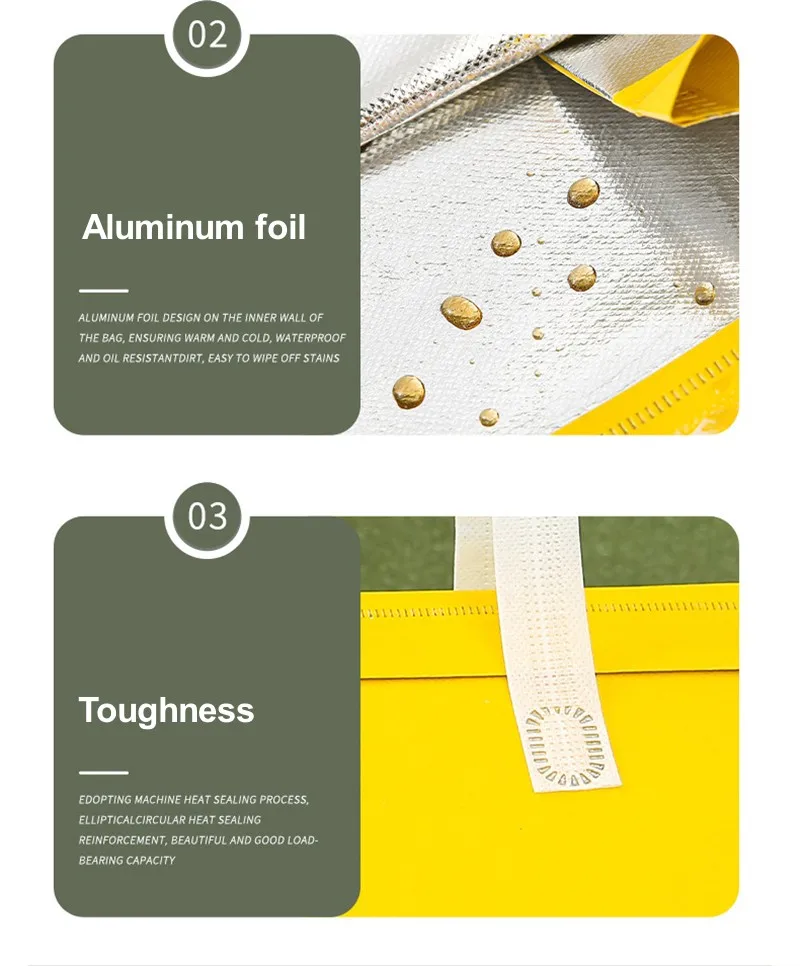 10pcs Non-Woven Insulated Tote Bags Reusable Fabric Pouches for Food, Cake, Drinks, Grocery Delivery, Hot and Cold Storage, Portable Lunch Carrier, Picnic, Baking, and Eco-Friendly Packaging 7