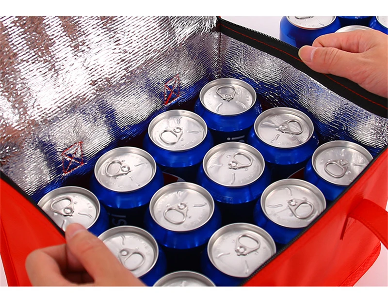 6/8/10 Inch Foldable Large Cooler Bag – Portable Insulated Cake and Food Thermal Box with Ice Pack, Waterproof Lunch Bag for Delivery, Picnic, Office, Reusable Food Carrier for Cakes, Meals, Drinks 7