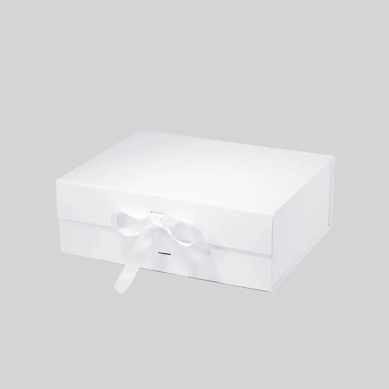 33x25.5x11.5cm and 31.4x24.5x11.1cm Luxury Rigid Magnetic Closure Gift Boxes, Popular Deep A4 Size, Black and White Collapsible Cardboard Packaging for Jewelry, Keepsakes, Wedding, Birthday, Holiday Presents - 图片 36