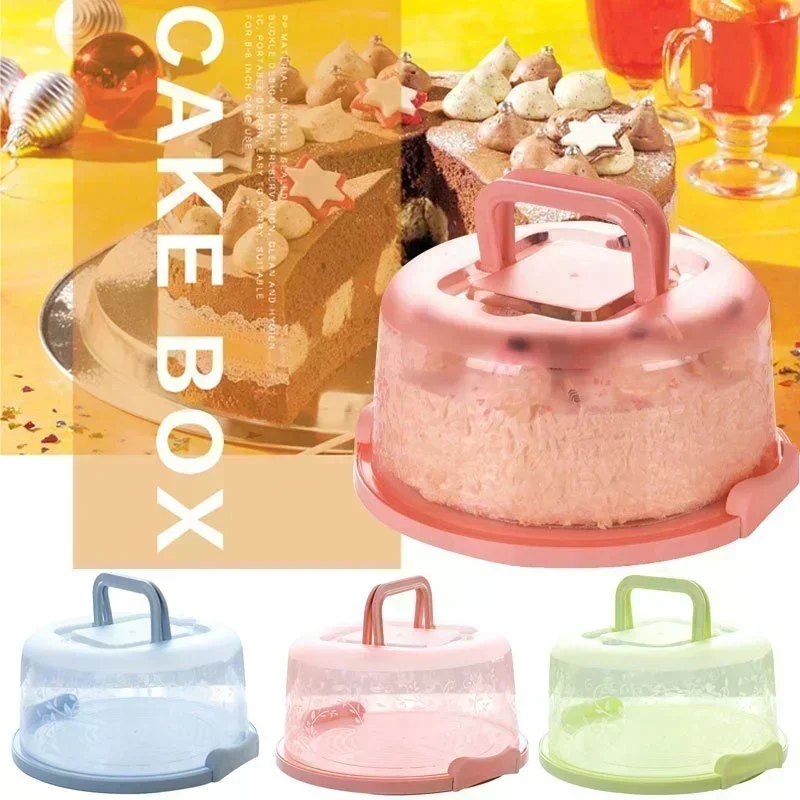 Portable Cake Box with Handle, Dustproof Baking Pastry Storage Box, Cake Carrier and Transportation Rack for Birthday, Wedding, Baby Shower, Holiday Desserts, Cupcakes, Muffins, and Home or Bakery Use - 图片 7