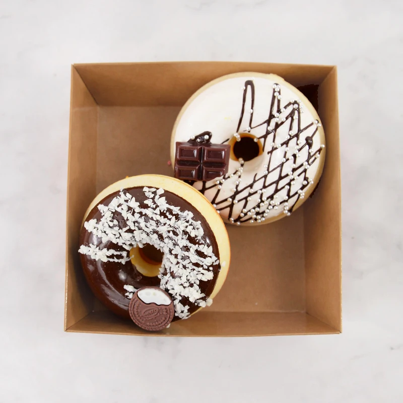 5Pcs White Kraft Paper Square Cake Boxes with Clear Window, Portable Bakery Gift Boxes for Cookies Pastry Muffins Handmade Crafts, Wedding Birthday Party Favor Packaging Supplies - 图片 3