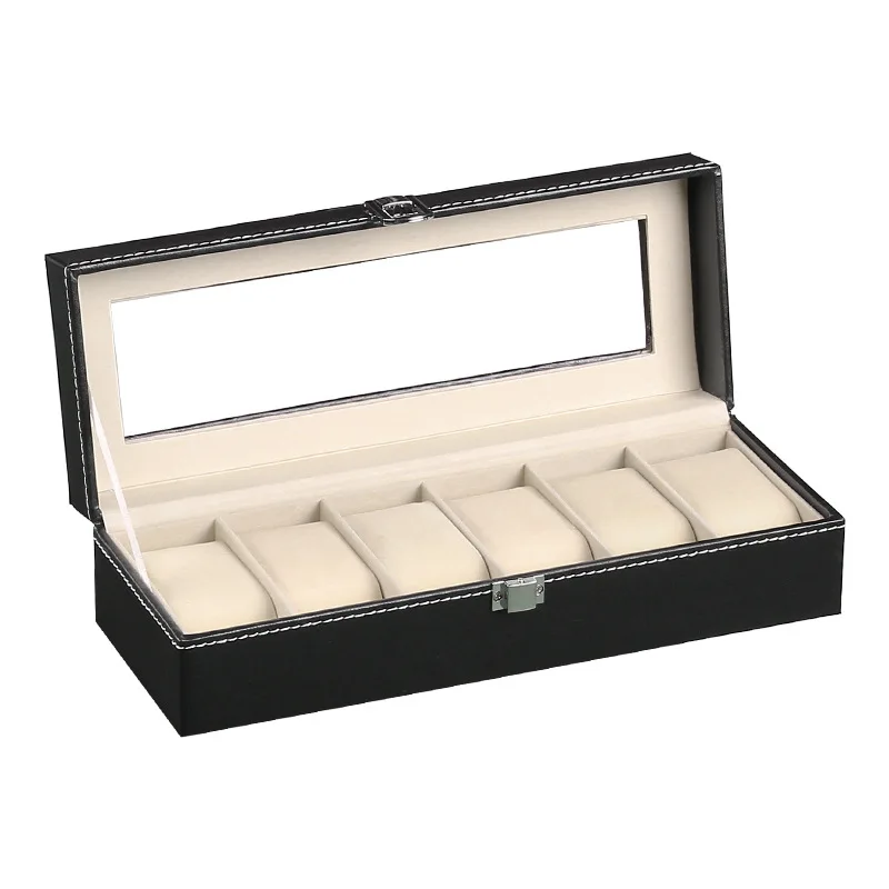 Multiple Slots Luxurious PU Watch Box 2/3/4/5/6 Grids Jewelry Ring Earrings Organizer For Men And Women - 图片 3