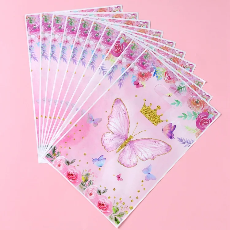 Pink Butterfly Candy Boxes – Gift Packing Bags for Girl Birthday, Baby Shower, Party Favor Boxes, Birthday Supplies, Treat Packaging, Cute Pink Decorations, DIY Gift Boxes for Kids