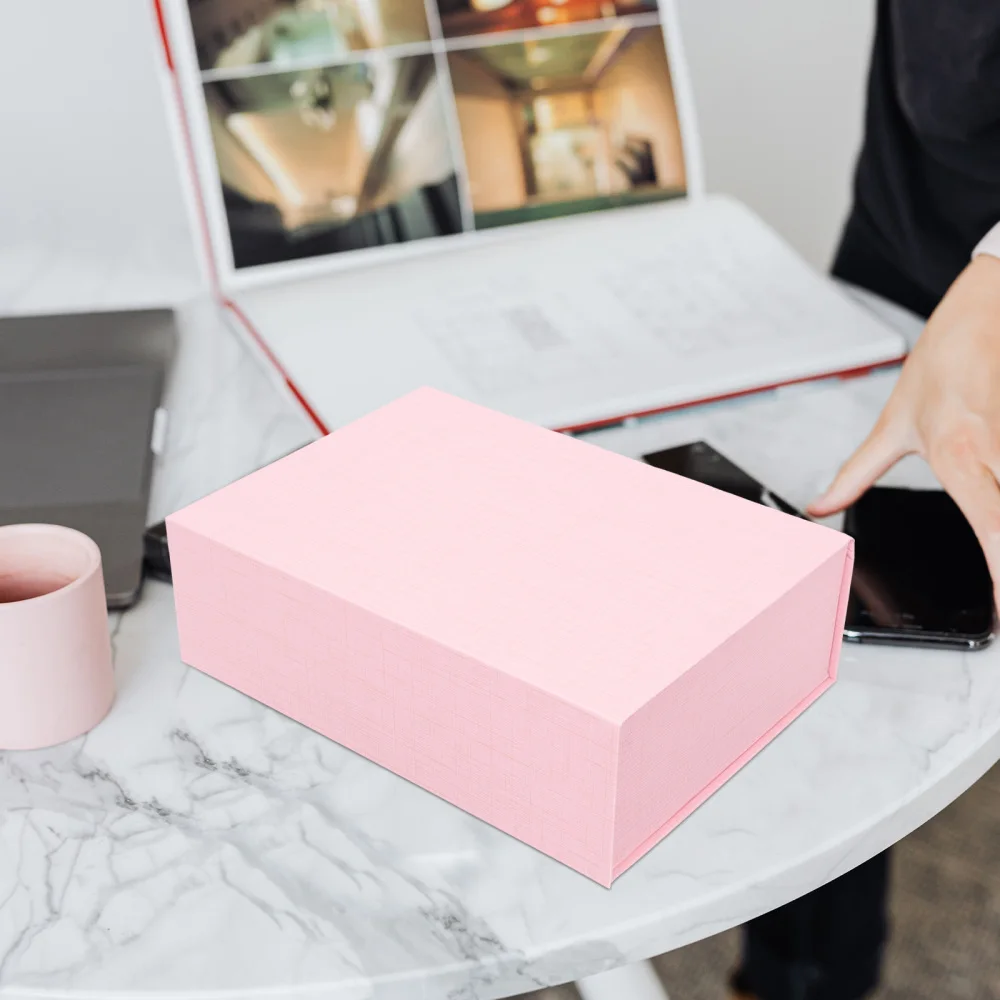 1Pc Magnetic Closure Gift Box with Lid, Collapsible Cardboard Packaging Box for Jewelry, Wedding, Party, Birthday, Bridesmaid, Anniversary, Holiday Gift Wrapping, Elegant Foldable Storage Box for Presents 3