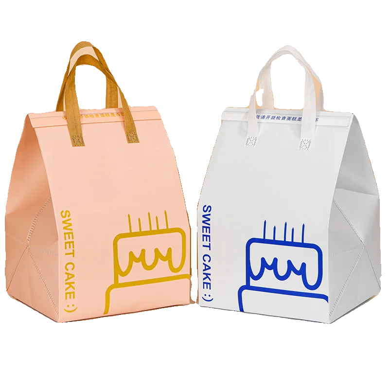 Large Capacity Aluminum Foil Insulated Bag, Disposable Thermal Cake Preservation Pouch, Heat Retention Food Storage Container, Fresh-Keeping Box for Birthday Cakes, Pastries, Catering, Delivery - 图片 5