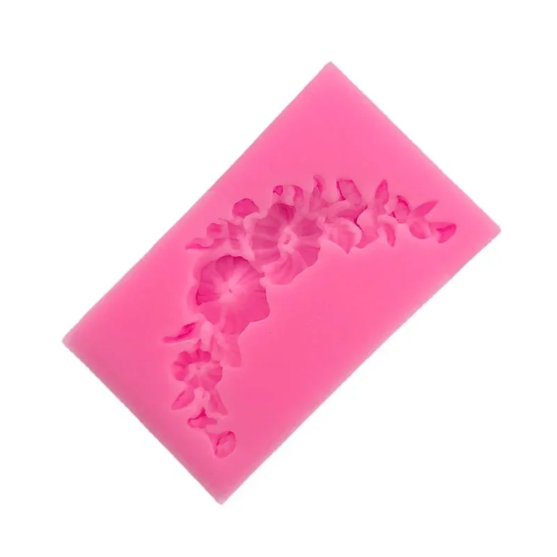 Arc Wreath Bouquet Silicone Mold – DIY Cake Edge Lace Decoration Mold for Fondant, Flowers, Plants, Chocolate, Sugarcraft, Candy, and Baking Tools for Wedding, Birthday, and Party Cakes - 图片 6