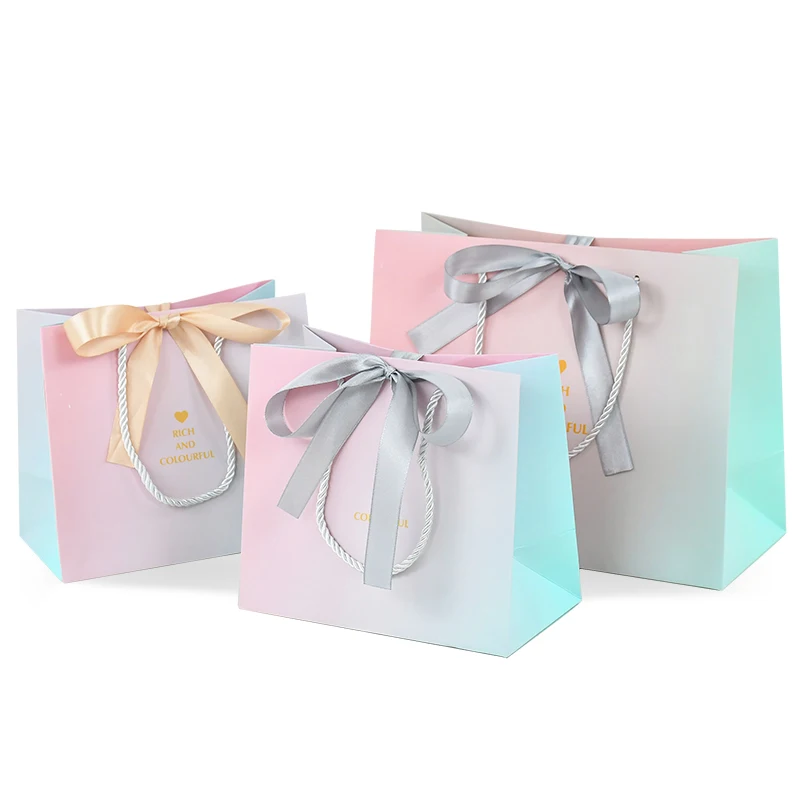 18/25cm Large Gift Bag Snack Cookie Candy Packing Bag Birthday Wedding Party Decoration Gift for Guests Baby Shower Supplies, Reusable Premium Paper Bags with Handles for Bakery, Souvenir, Retail, Geschenkverpackung, Bolsa de Regalo 2