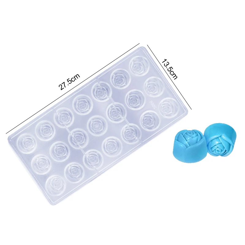 Chocolate Mold 3D Polycarbonate Transparent Plastic Kitchen Baking Tools for DIY Pastry, Candy, and Desserts, Multiple Styles Polycarbonate Chocolate Molds for Home Baking, Party Treats, and Creative Pastry Making