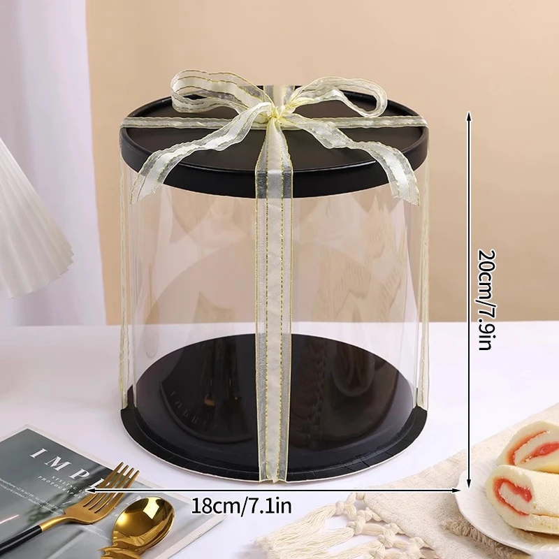 Transparent Cake Box DIY Large Gift Packaging Box for Bakery Desserts, Wedding, Birthday, Party, Mother's Day Gifts, Cupcakes, Pastries, Portable Gift Wrapping Boxes for Special Occasions and Celebrations - 图片 8