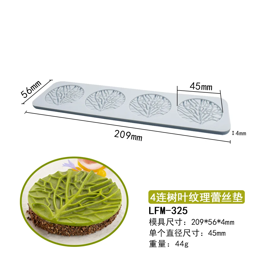 Leaf Flower Wreath Lace Silicone Mold Fondant Cake Sugarcraft Mould Chocolate Candy Dessert Tray Decoration Tools Pastry Baking Supplies Cupcake Topper Resin Soap Wax Melt DIY Craft Accessories - 图片 15