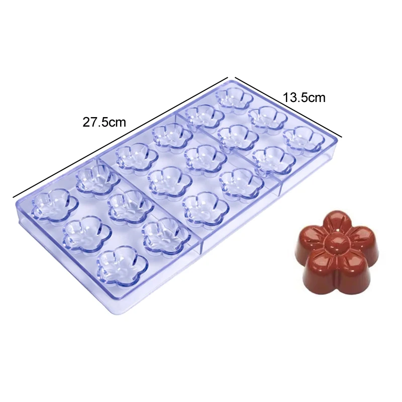 Chocolate Mold 3D Polycarbonate Transparent Plastic Kitchen Baking Tools for DIY Pastry, Candy, and Desserts, Multiple Styles Polycarbonate Chocolate Molds for Home Baking, Party Treats, and Creative Pastry Making