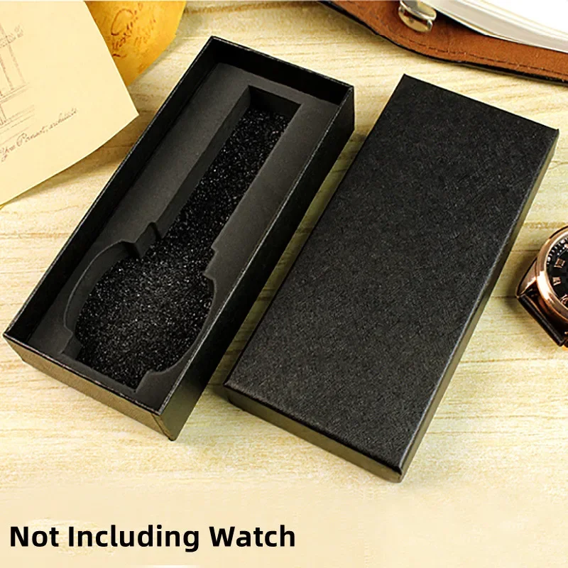 ⌚ Black Single Watch Storage Box – Classic Rectangle Jewelry Display Holder – Elegant PU Leather Wristwatch Packaging Organizer with Foam Pad – Ideal Gift Case for Men & Women 2