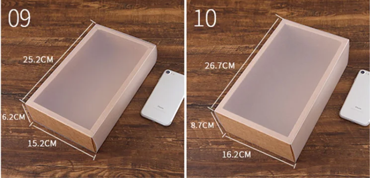 10pcs Kraft Paper Gift Boxes with Clear PVC Window, Exquisite Drawer Packaging for Wedding Birthday Party Cookies Candy Cake Display, DIY Dessert Favor Storage Containers Elegant Gift Presentation 2