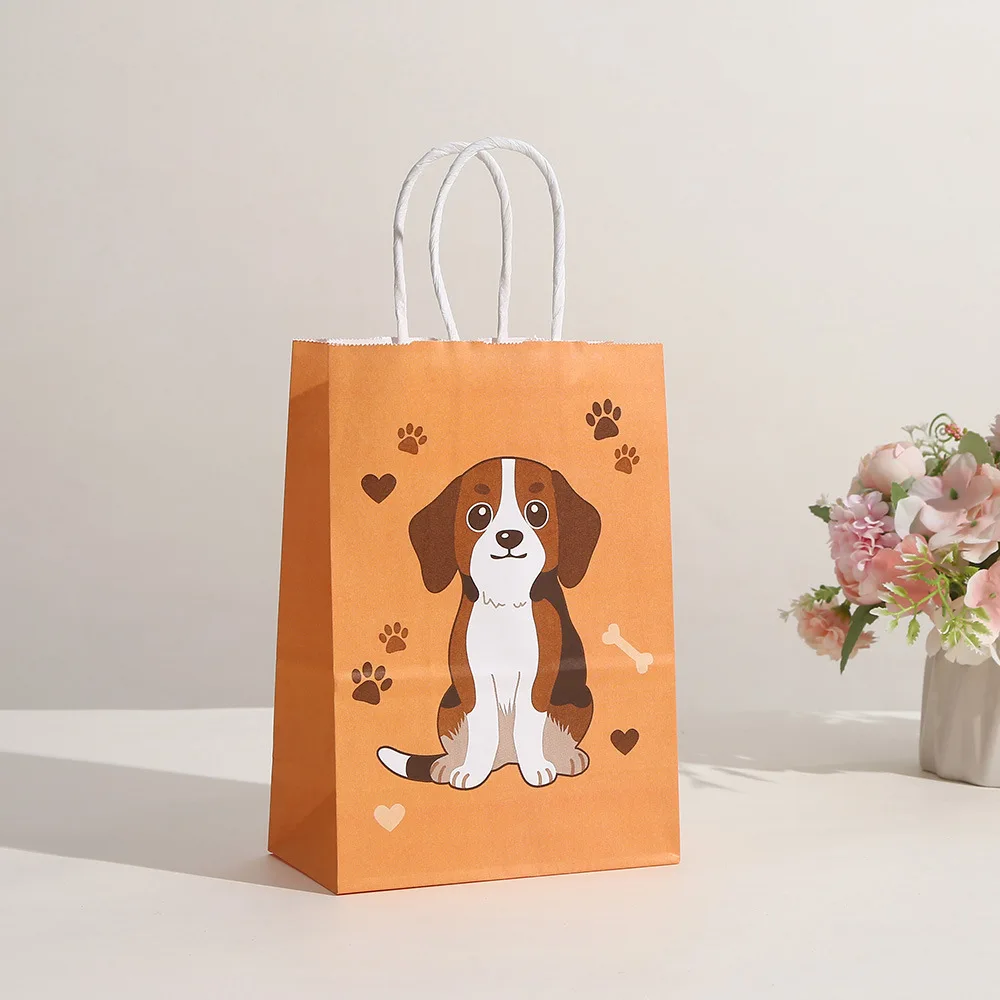 5/10/30pcs Pet Puppy Party Gift Bag Cute Dog Candy Paper Bags with Handle for Baby Shower Kids Birthday Party Supplies Gift Wrapping Bolsa Regalo Hund Geschenktüte Sac Cadeau كيس هدية 犬ギフトバッグ 강아지선물포장 - 图片 5