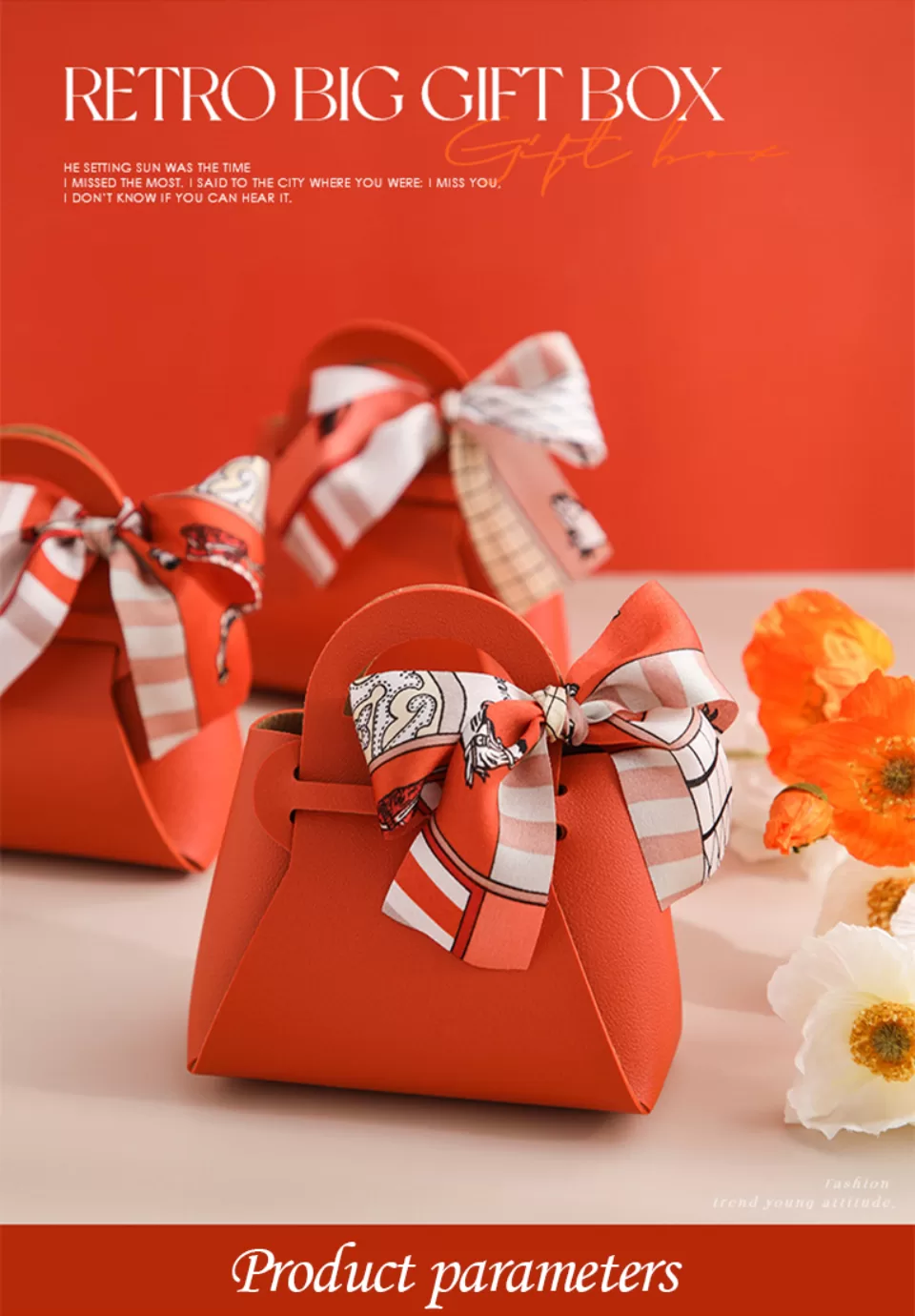 3PCS Leather Favour Bags with Scarf – Wedding Party Decoration, Baby Shower, Ramadan, Eid Gift Packaging for Friends, Elegant Gift Bags for Special Occasions and Celebrations