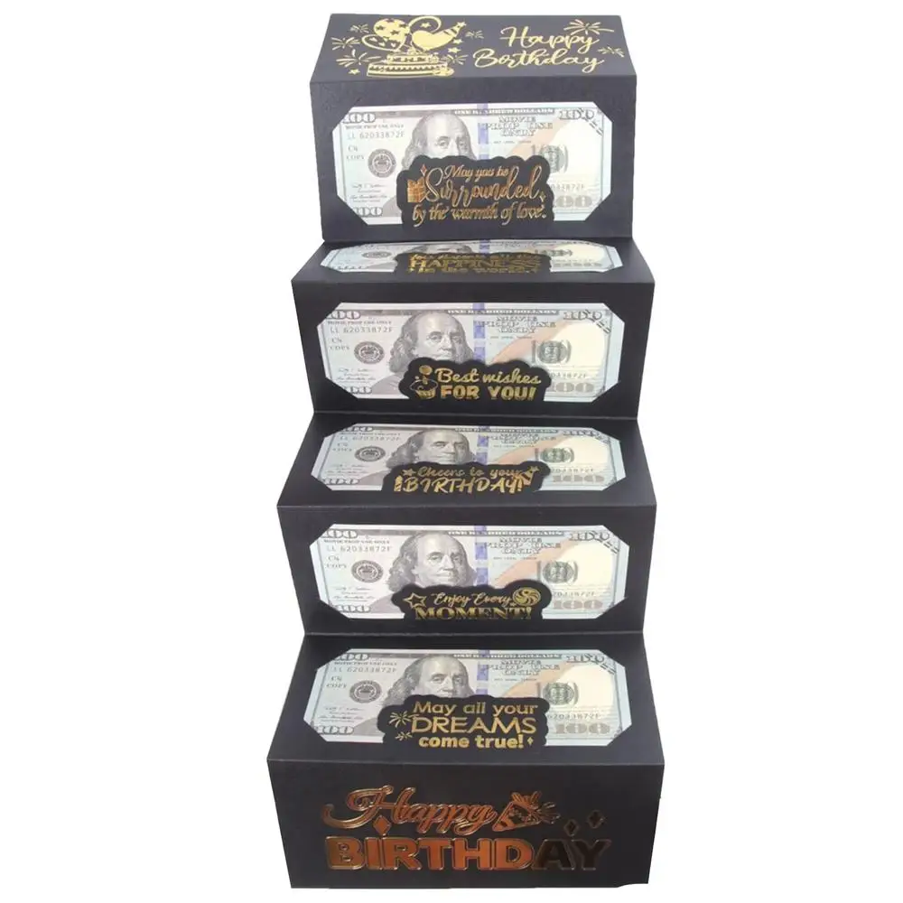 Creative Birthday Wallet Greeting Card – Folding Cash Holder Red Envelope Style, Unique Birthday Gift Envelope for Kids, Boys, Girls, and Friends, Fun and Practical Birthday Party Gift Idea