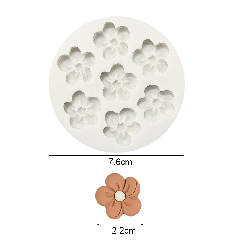 Flower Rose Silicone Mold for Resin Craft Fondant Chocolate Candy Sugarcraft Baking Mould Cake Decorating Tools Pastry Dessert Tray Cupcake Topper DIY Soap Wax Melt Clay Handmade Accessories - 图片 5