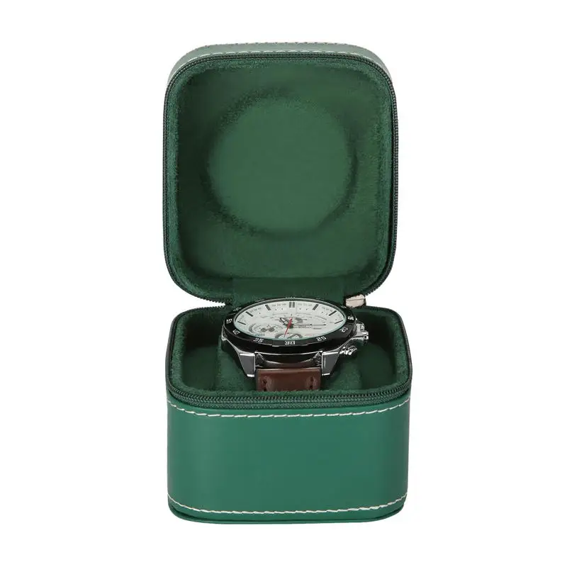 Travel Watch Case ⌚ Single Watch Case – Leather Watch Travel Case with Removable Cushion – Portable Square Jewelry Storage Organizer Box for Wristwatch and Smartwatch Protection 7